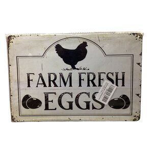 Farm Fresh Eggs Media Golden Era Pin Up Art Tin 12"x 8" Sign Art New